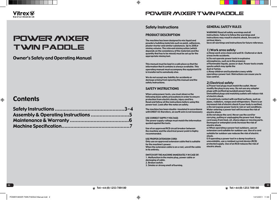 Vitrex MIXTWIN User Manual | Page 2 / 4