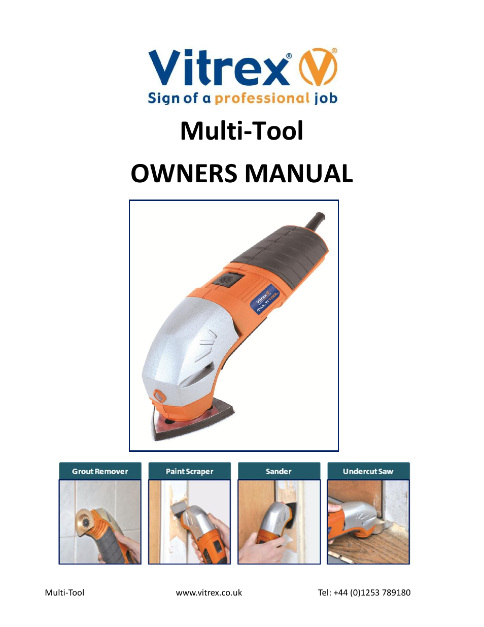 Vitrex MULTITOOL User Manual | 8 pages