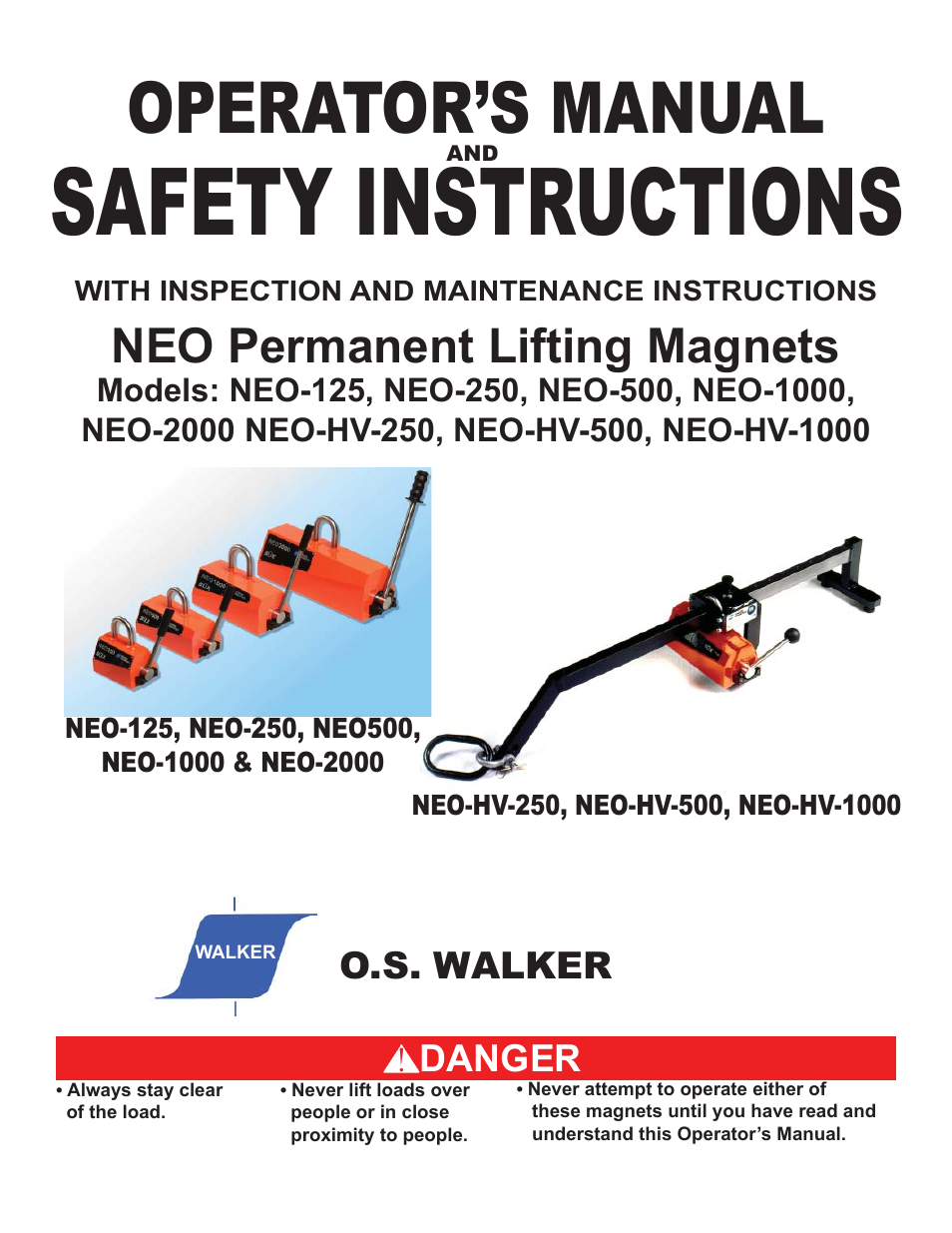 Walker Magnetics NEO-HV SERIES User Manual | 29 pages