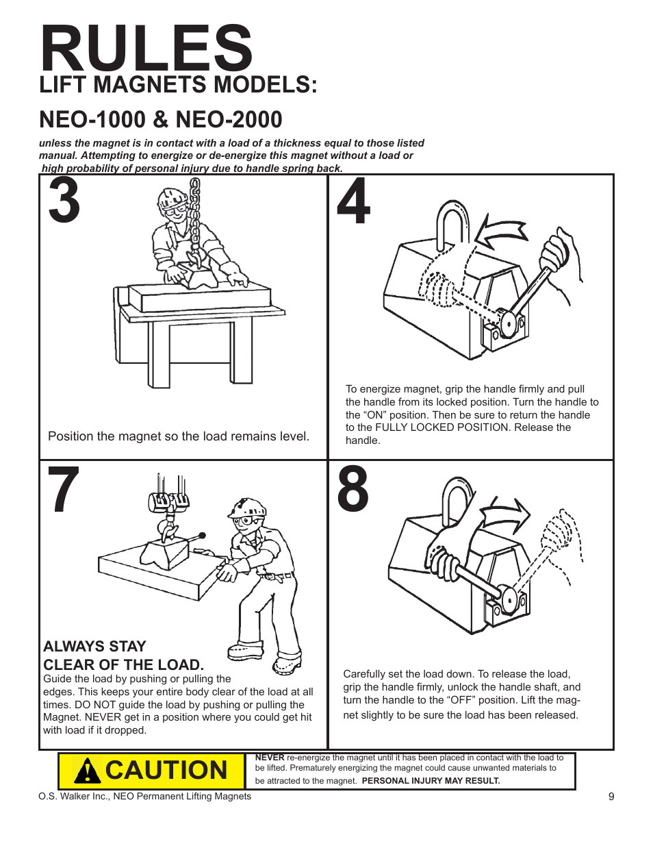 Rules 8 | Walker Magnetics NEO-HV SERIES User Manual | Page 9 / 29