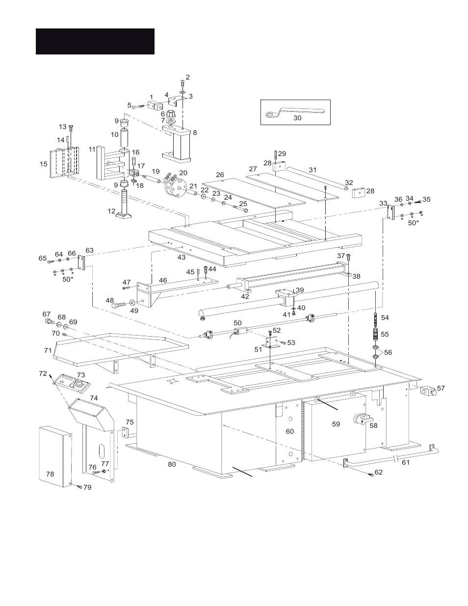 Base assembly | Wellsaw 1316S User Manual | Page 12 / 35