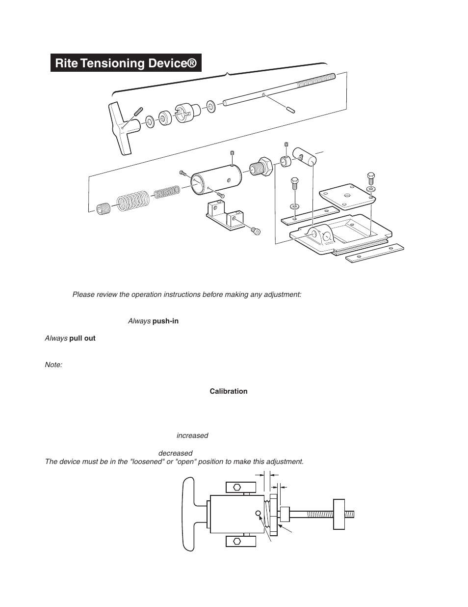 Rite tensioning device | Wellsaw 1316S User Manual | Page 16 / 35