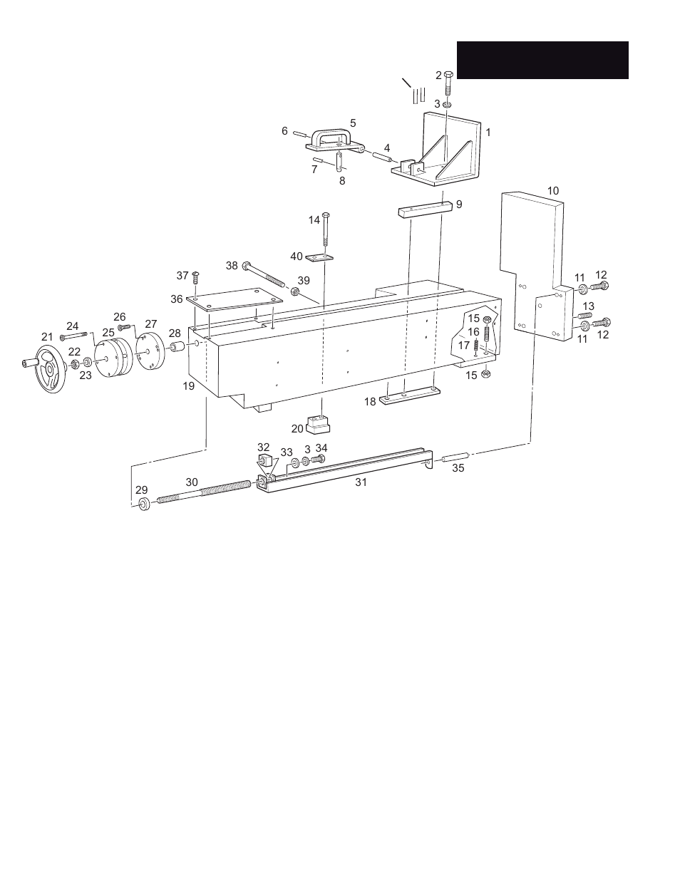 Bed assembly | Wellsaw 1316S User Manual | Page 9 / 35