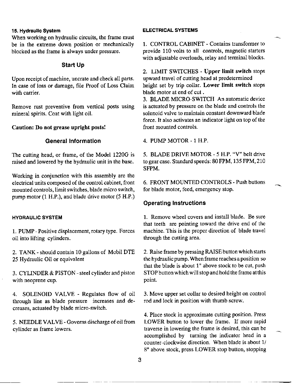 Wellsaw 1220G User Manual | Page 4 / 35