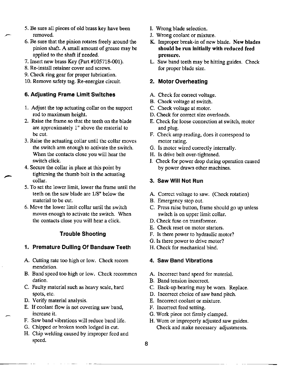 Wellsaw 1220G User Manual | Page 9 / 35