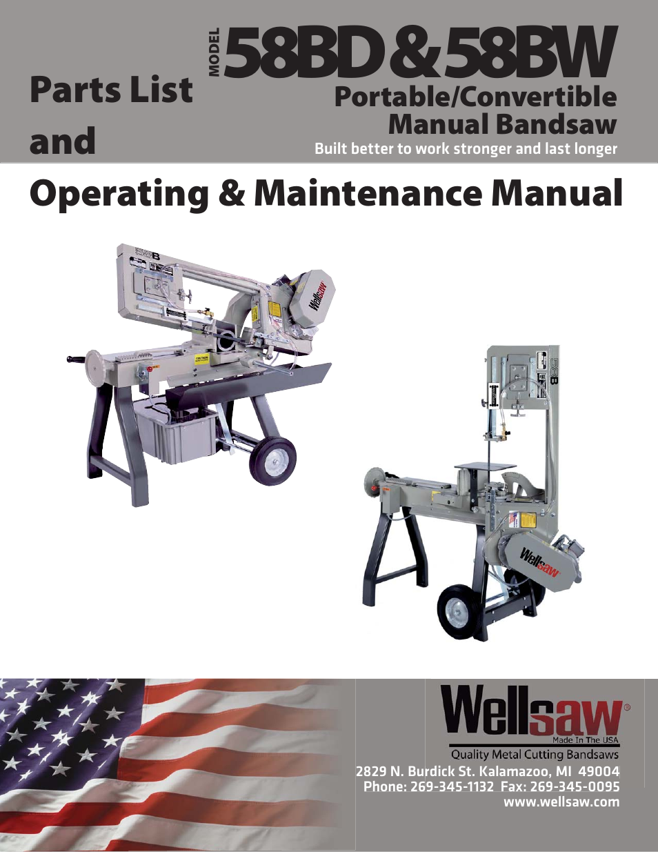 Wellsaw 58BW User Manual | 22 pages