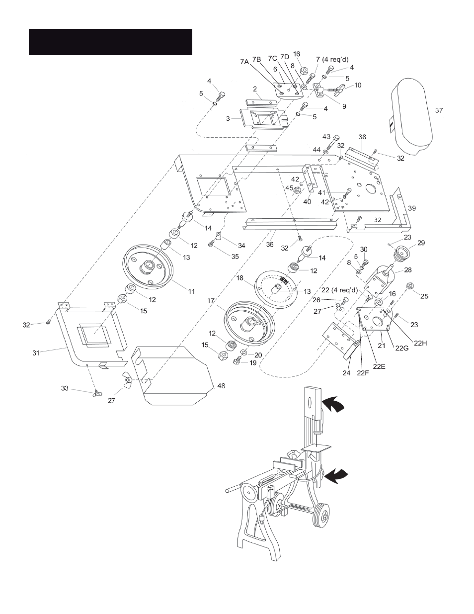 Wheel & frame details | Wellsaw 58BW User Manual | Page 10 / 22