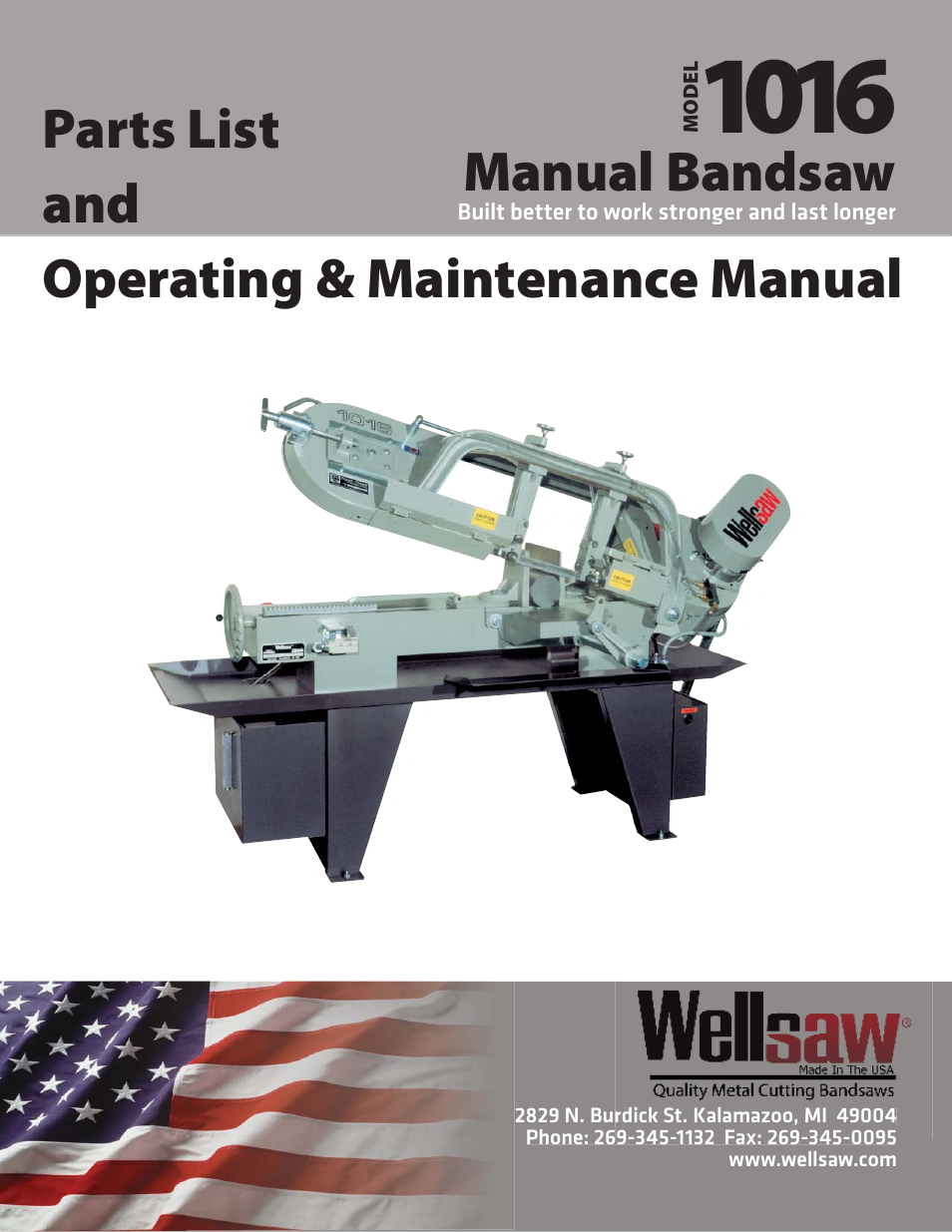 Wellsaw 1016 User Manual | 39 pages