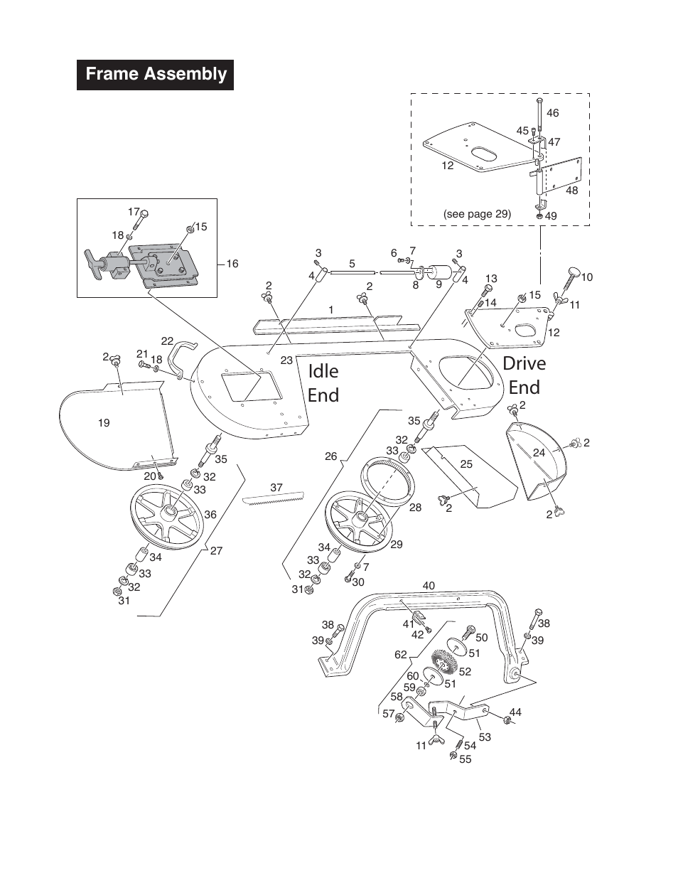 Dle %nd $rive %nd, Frame assembly | Wellsaw 1016 User Manual | Page 14 / 39