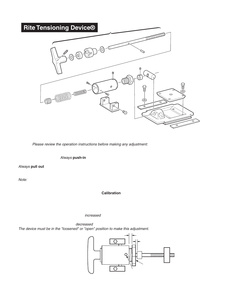 Rite tensioning device | Wellsaw 1016 User Manual | Page 26 / 39