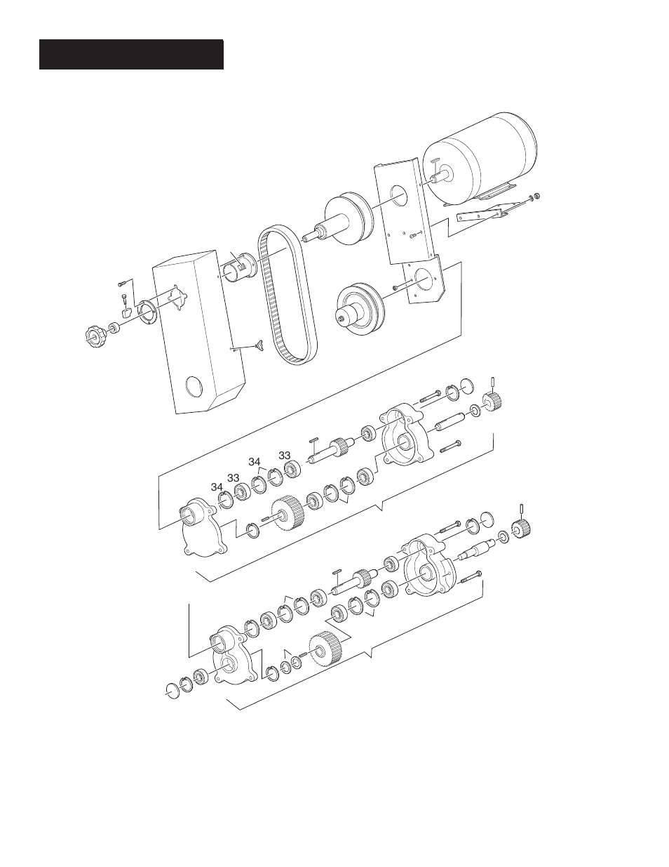 Motor & gear box | Wellsaw 1348 User Manual | Page 30 / 40