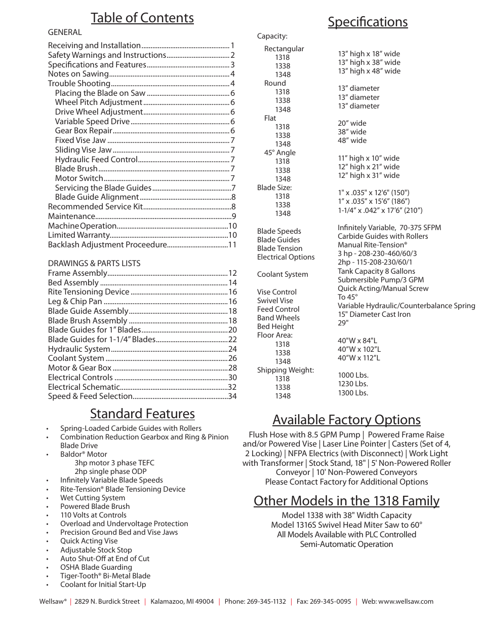 Wellsaw 1348 User Manual | Page 5 / 40