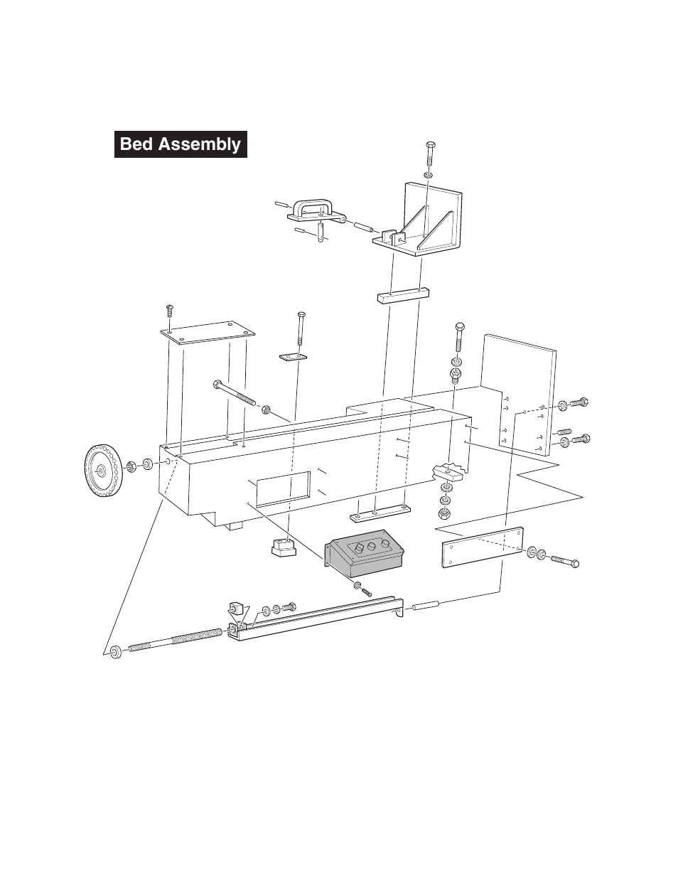 Bed assembly | Wellsaw 1316S User Manual | Page 16 / 40