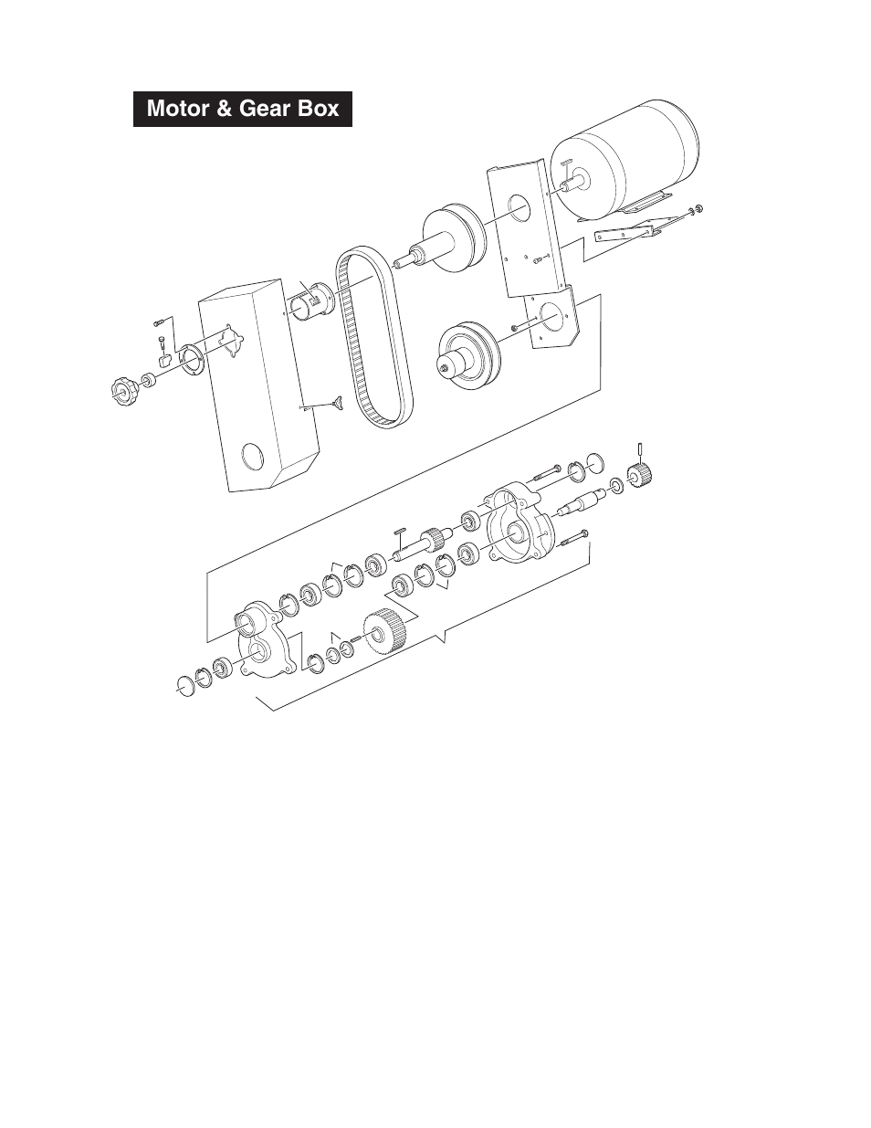 Motor & gear box | Wellsaw 1316S User Manual | Page 30 / 40