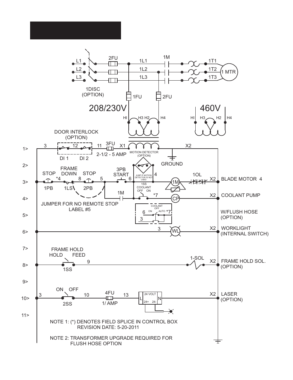 Electrical schematic | Wellsaw 1316S User Manual | Page 36 / 40