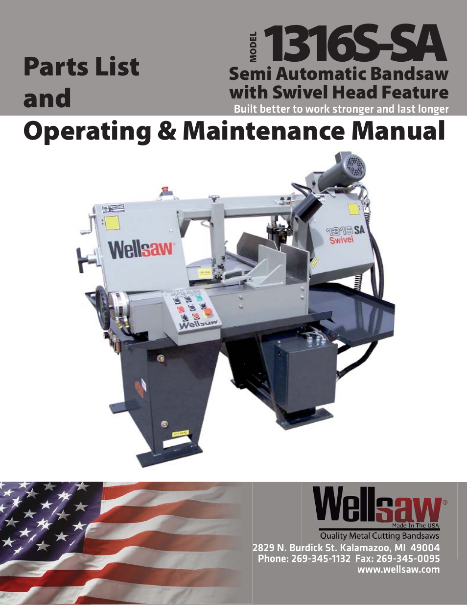 Wellsaw 1316S-SA User Manual | 37 pages