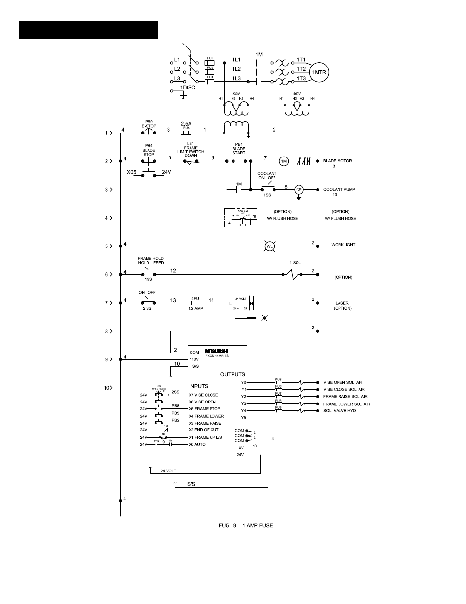 Electrical schematic | Wellsaw 1316S-SA User Manual | Page 34 / 37