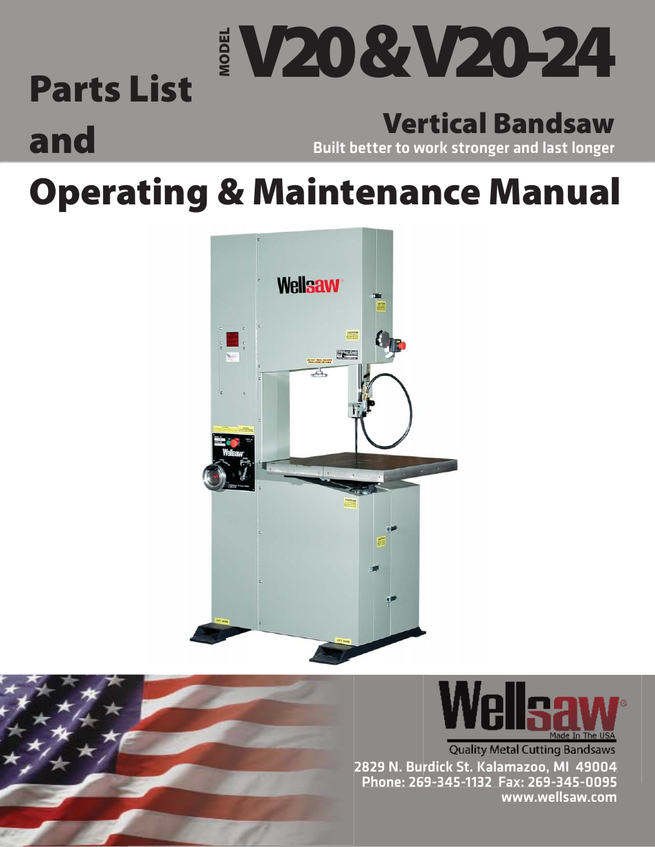 Wellsaw V20-24 User Manual | 24 pages