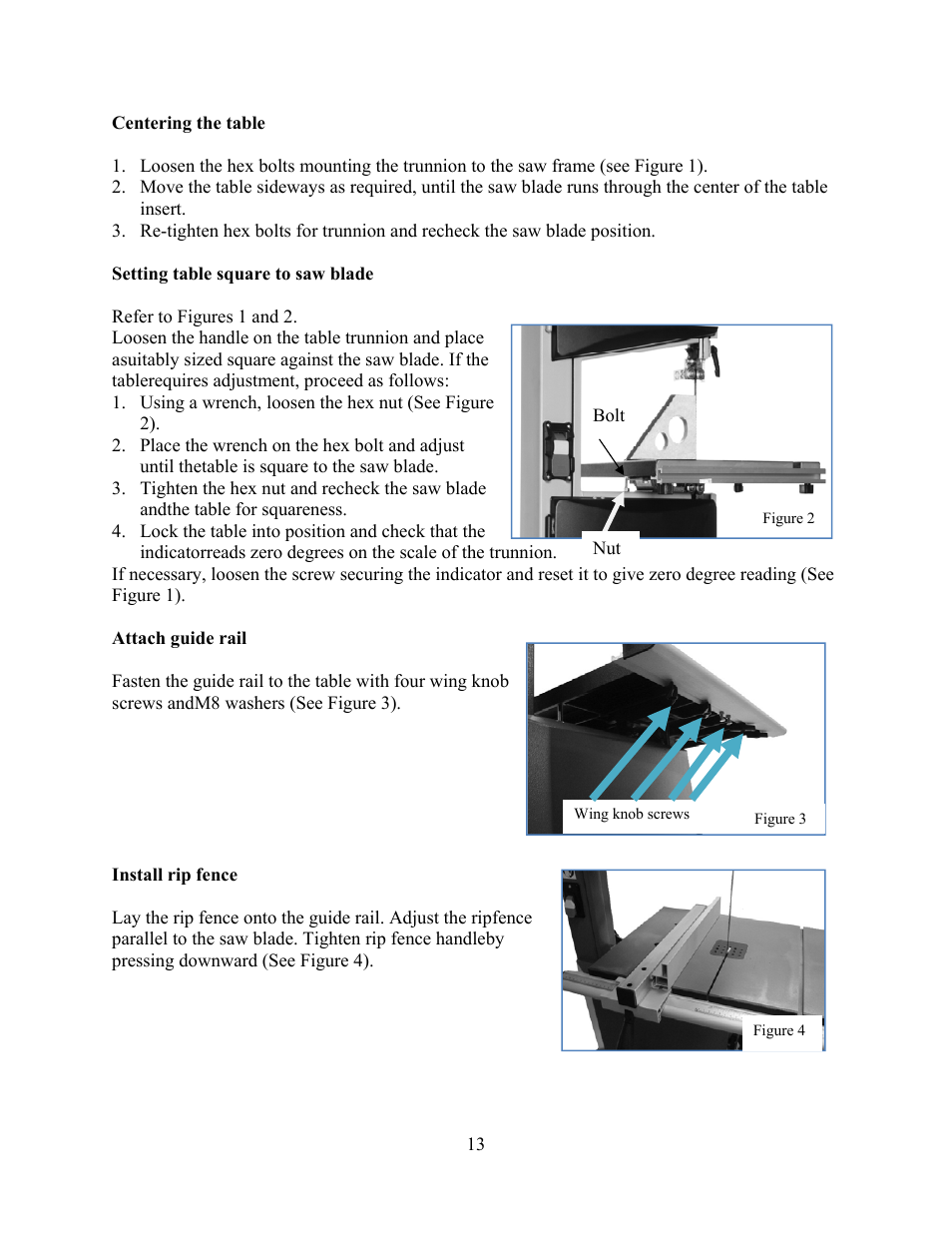 WEN 3914 14 inch band saw User Manual | Page 13 / 27