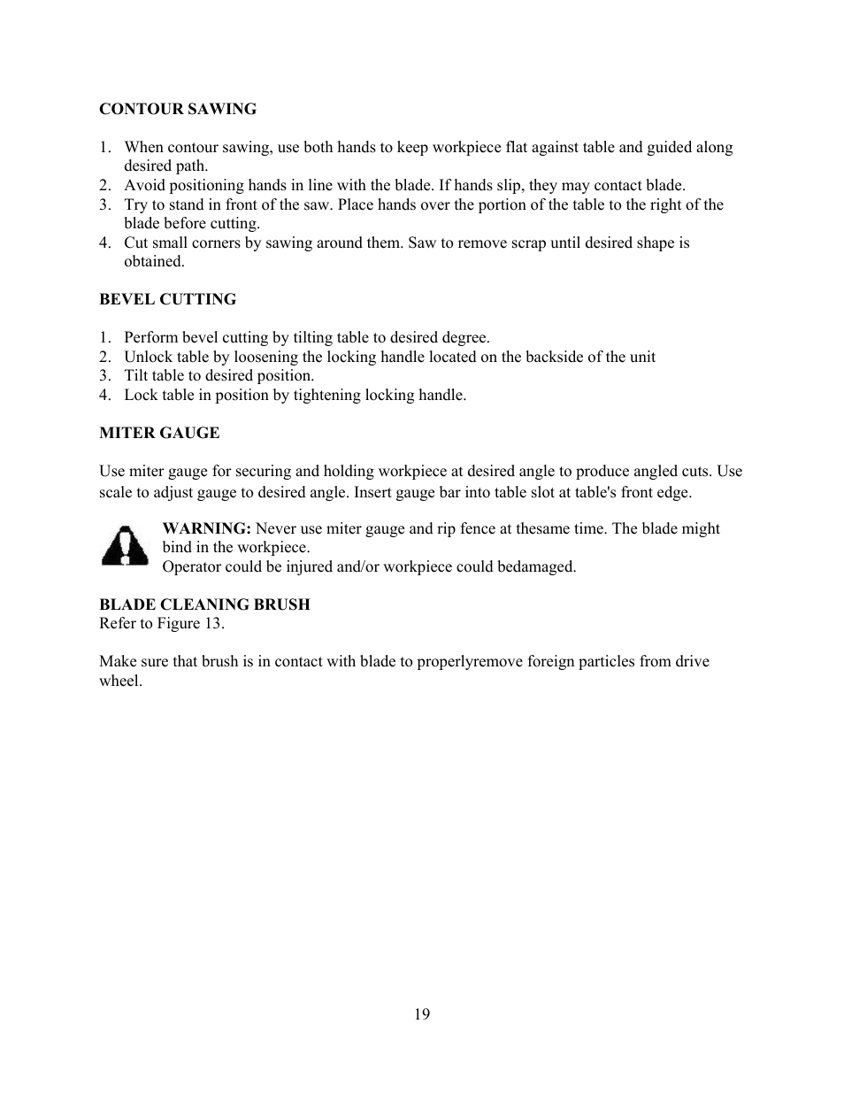 WEN 3914 14 inch band saw User Manual | Page 19 / 27