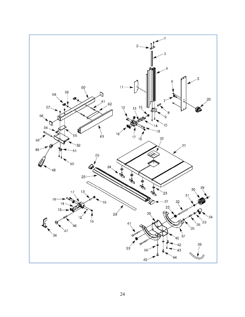 WEN 3914 14 inch band saw User Manual | Page 24 / 27