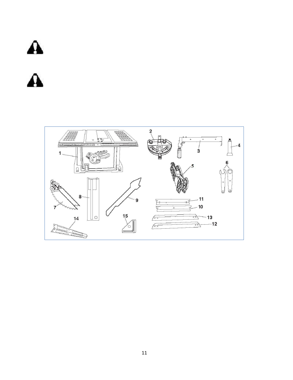 Unpacking | WEN 3710 10 inch Table Saw ver.2011 User Manual | Page 11 / 30