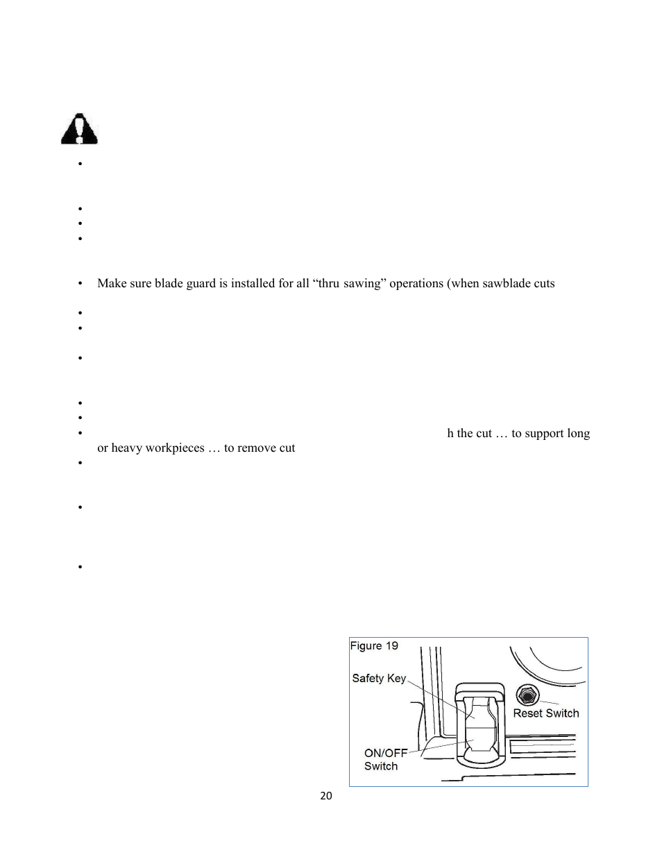 Operation | WEN 3710 10 inch Table Saw ver.2011 User Manual | Page 20 / 30