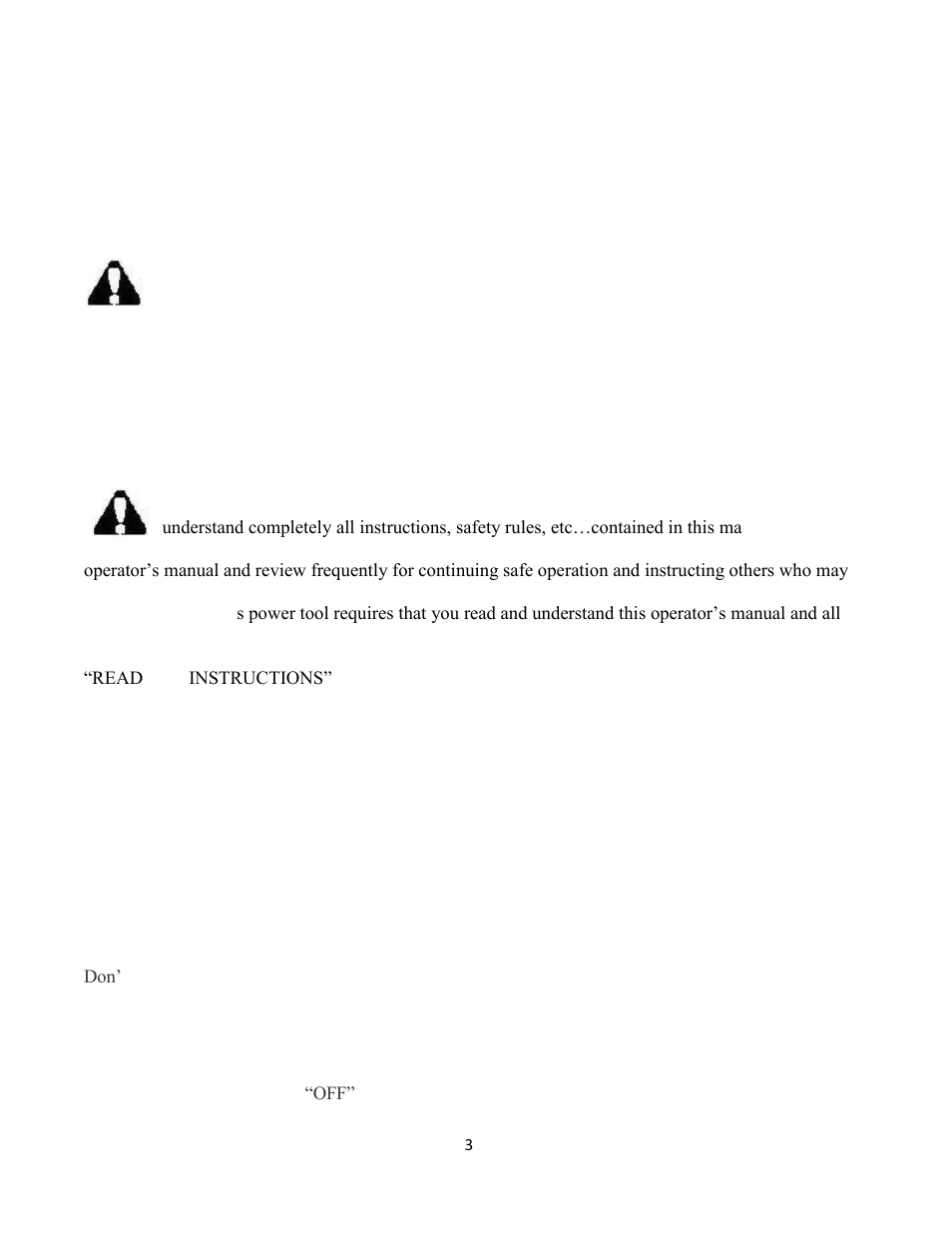 General safety rules | WEN 3710 10 inch Table Saw ver.2011 User Manual | Page 3 / 30