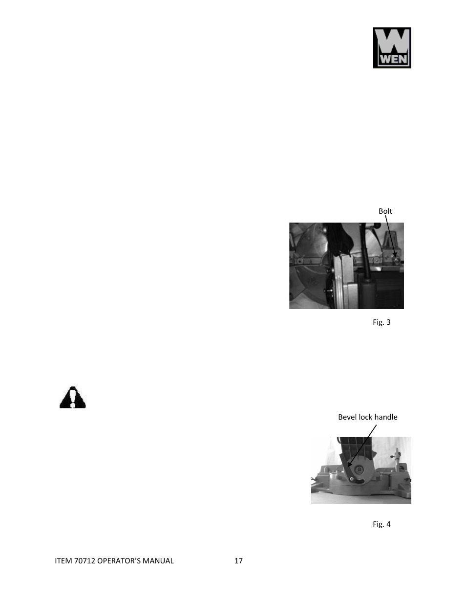 WEN 70712 12 Sliding Compound Miter Saw User Manual | Page 17 / 29