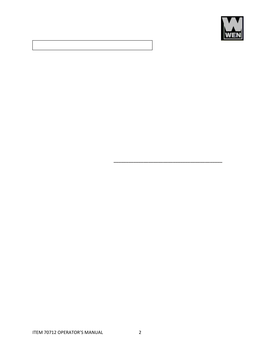 Miter saw identification | WEN 70712 12 Sliding Compound Miter Saw User Manual | Page 2 / 29