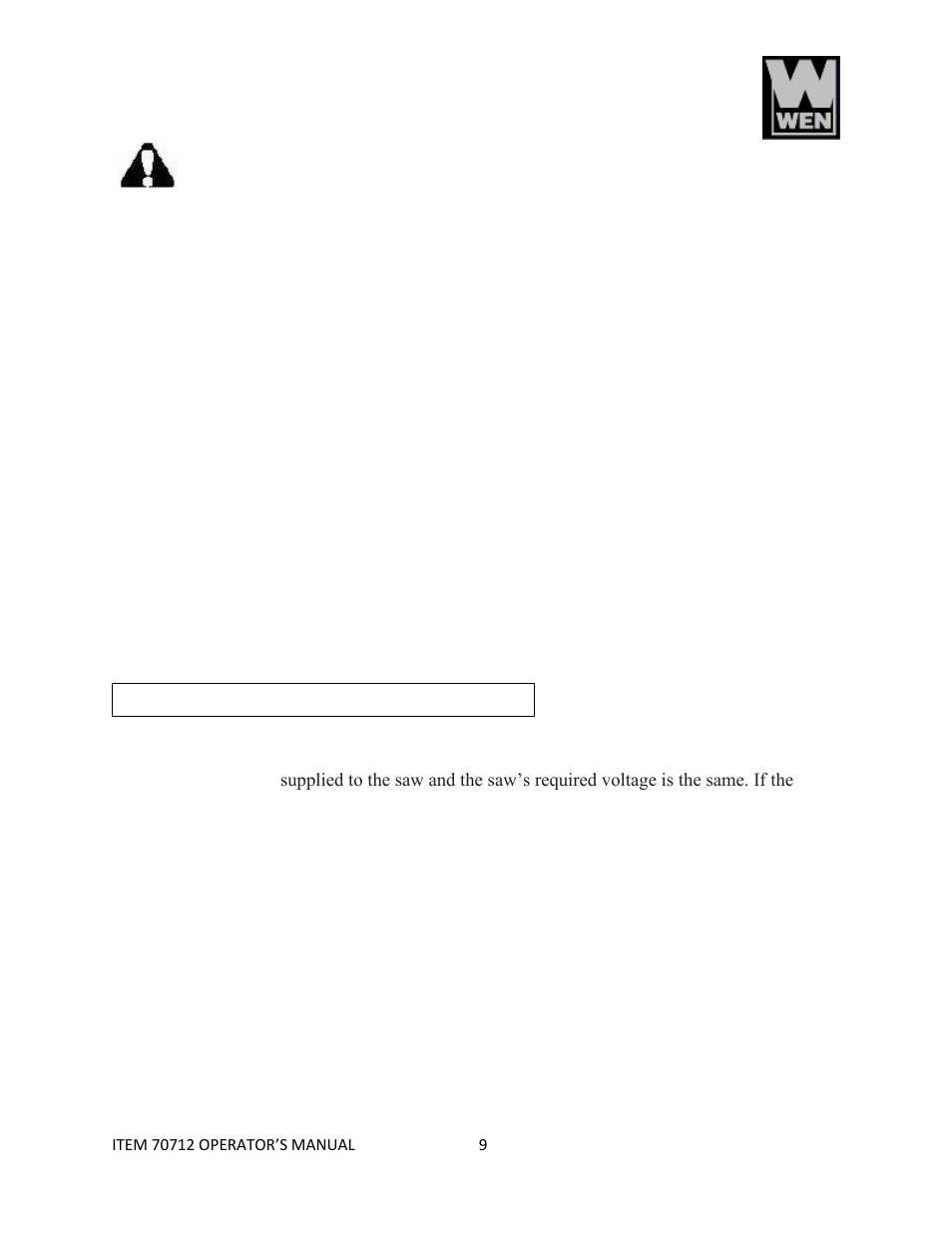 Motor safety protection | WEN 70712 12 Sliding Compound Miter Saw User Manual | Page 9 / 29