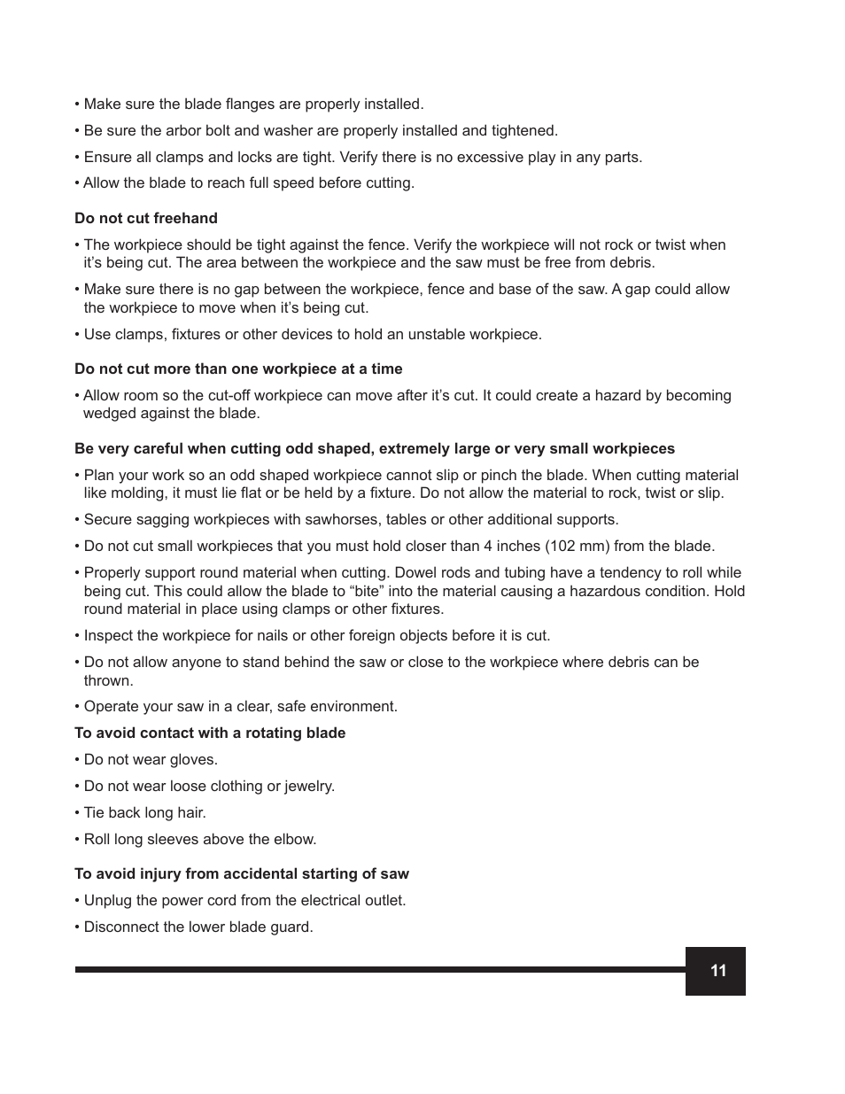 WEN 70711 10 inch Sliding Compound Miter Saw Manual User Manual | Page 11 / 28