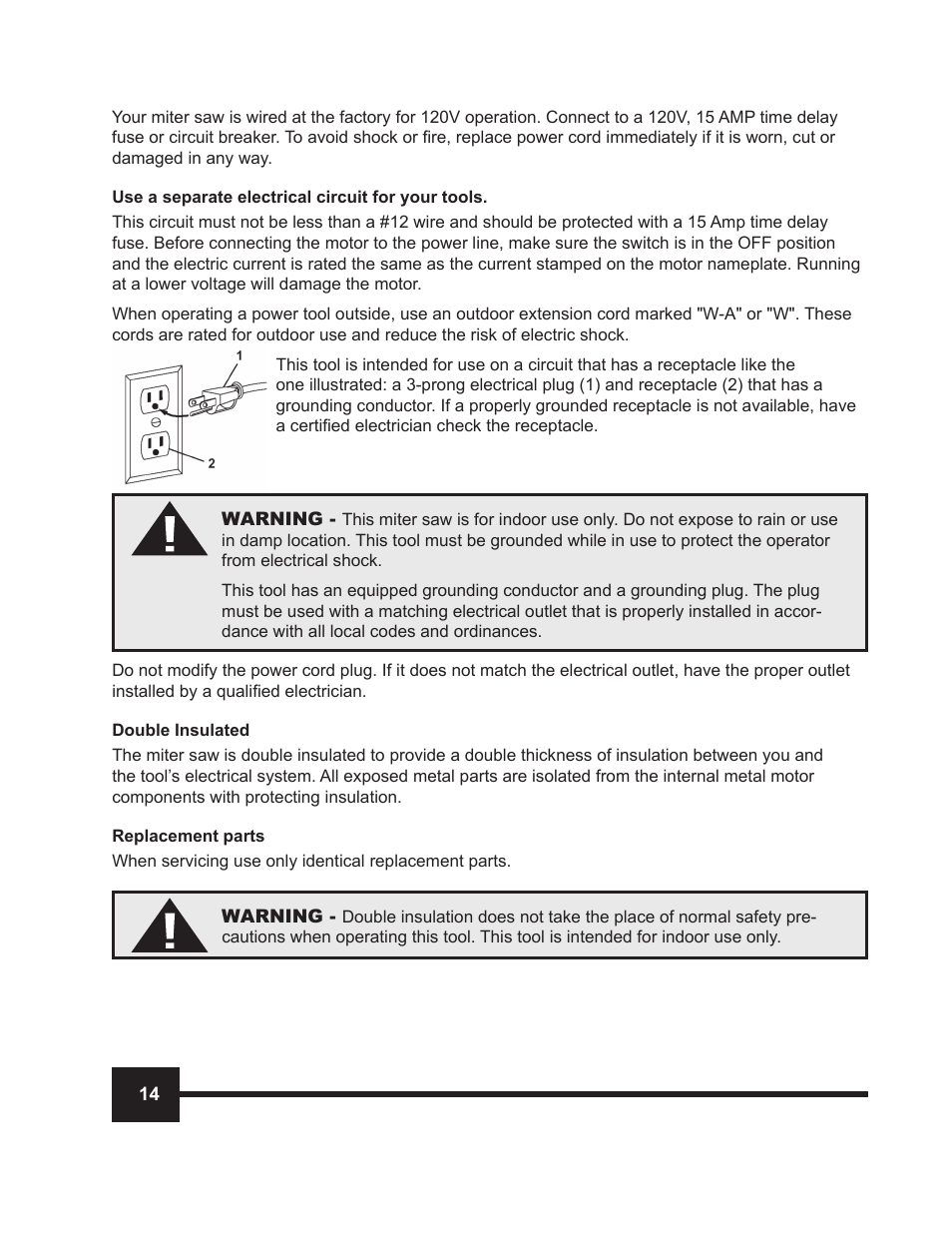 WEN 70711 10 inch Sliding Compound Miter Saw Manual User Manual | Page 14 / 28