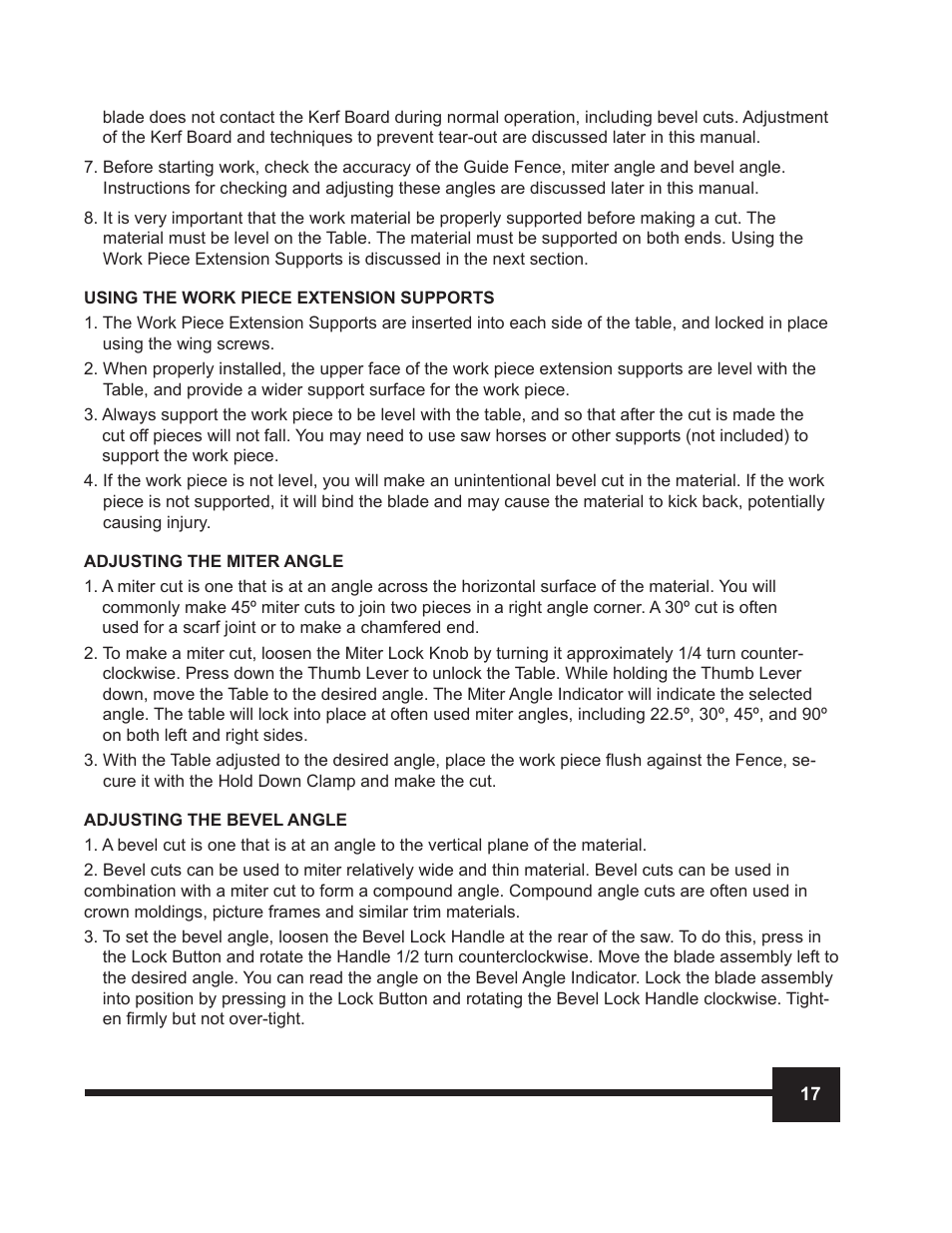 WEN 70711 10 inch Sliding Compound Miter Saw Manual User Manual | Page 17 / 28