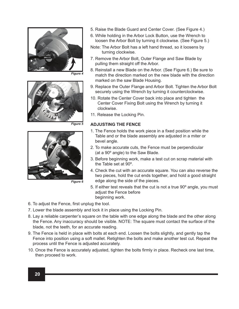 WEN 70711 10 inch Sliding Compound Miter Saw Manual User Manual | Page 20 / 28