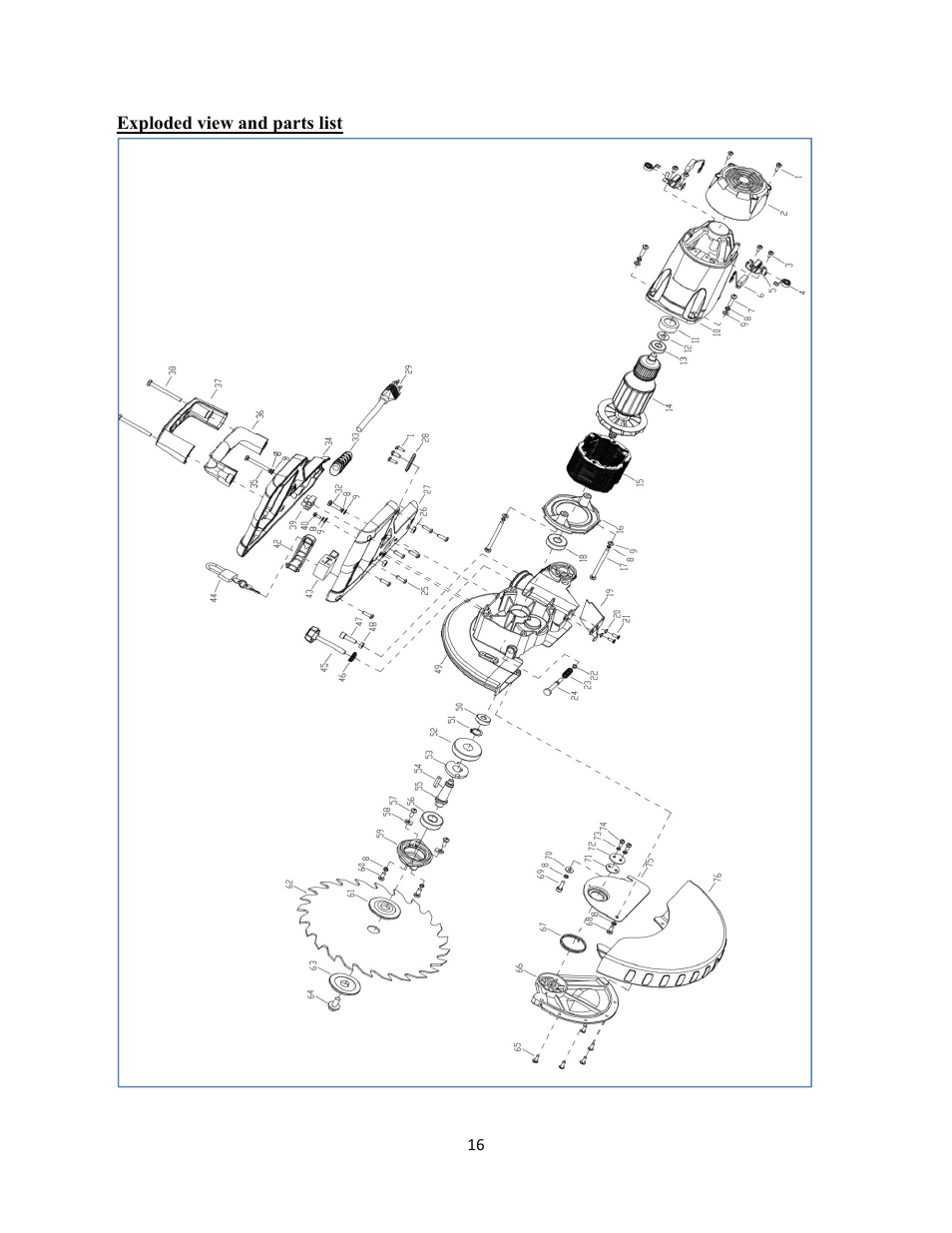 WEN 70716 10 inch Sliding Compound Miter Saw User Manual | Page 16 / 20