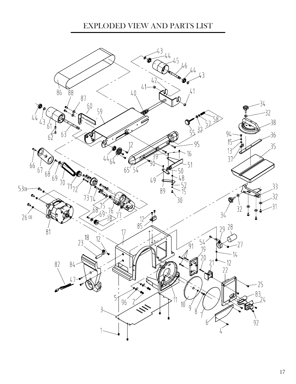 WEN 6502 4 x 6 Belt / Disc Sander User Manual | Page 17 / 19