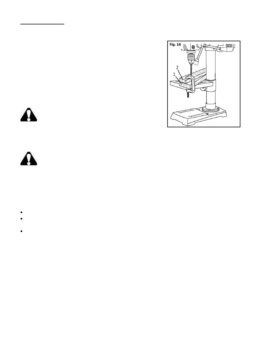 Operation | WEN 4208 8 inch 5 Speed Drill Press User Manual | Page 16 / 22