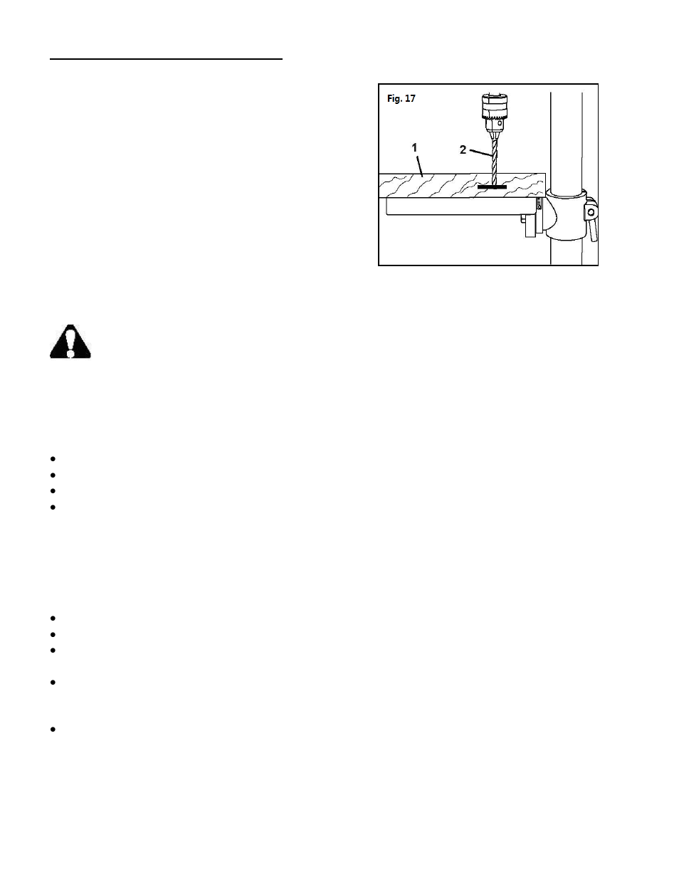 Operation (continued) | WEN 4208 8 inch 5 Speed Drill Press User Manual | Page 17 / 22