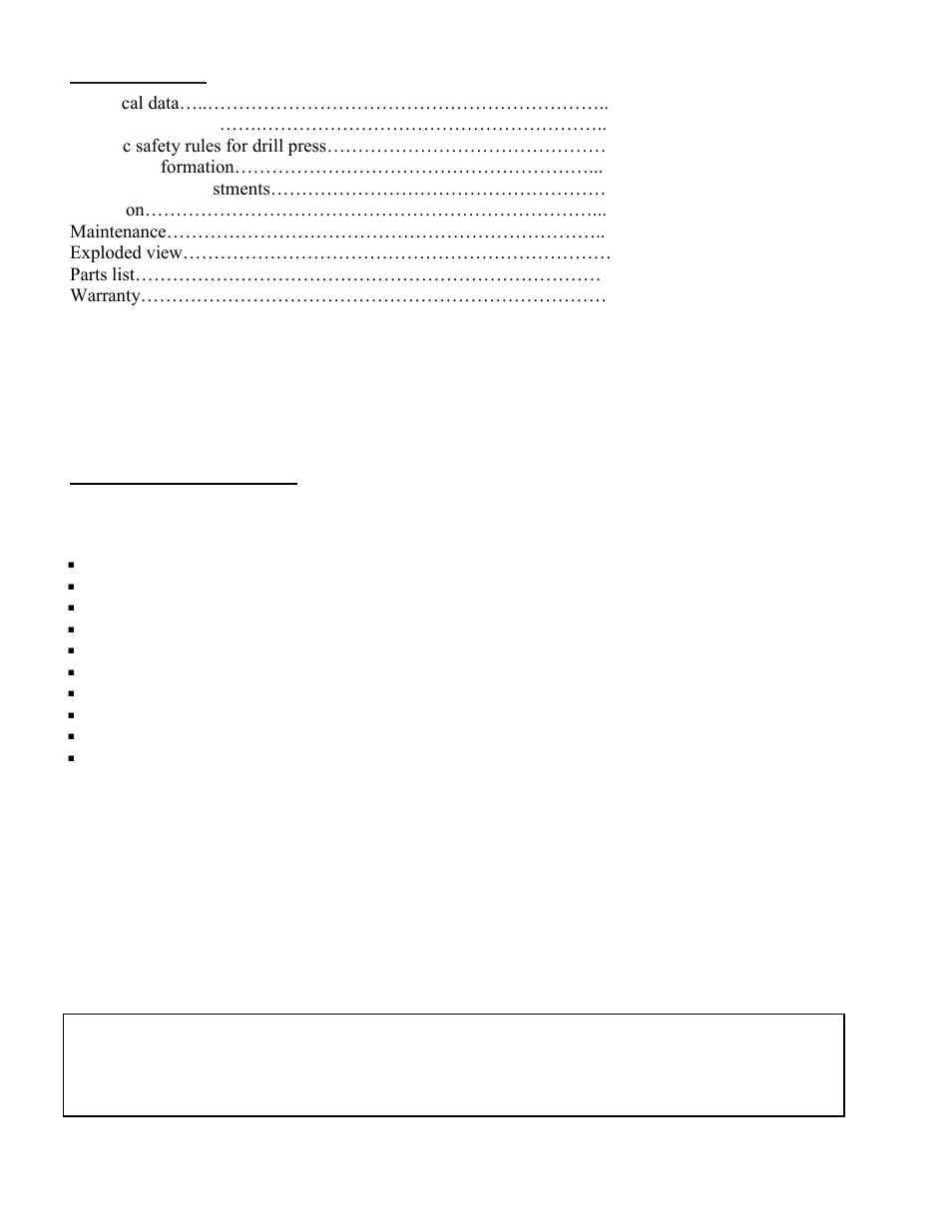 WEN 4208 8 inch 5 Speed Drill Press User Manual | Page 3 / 22