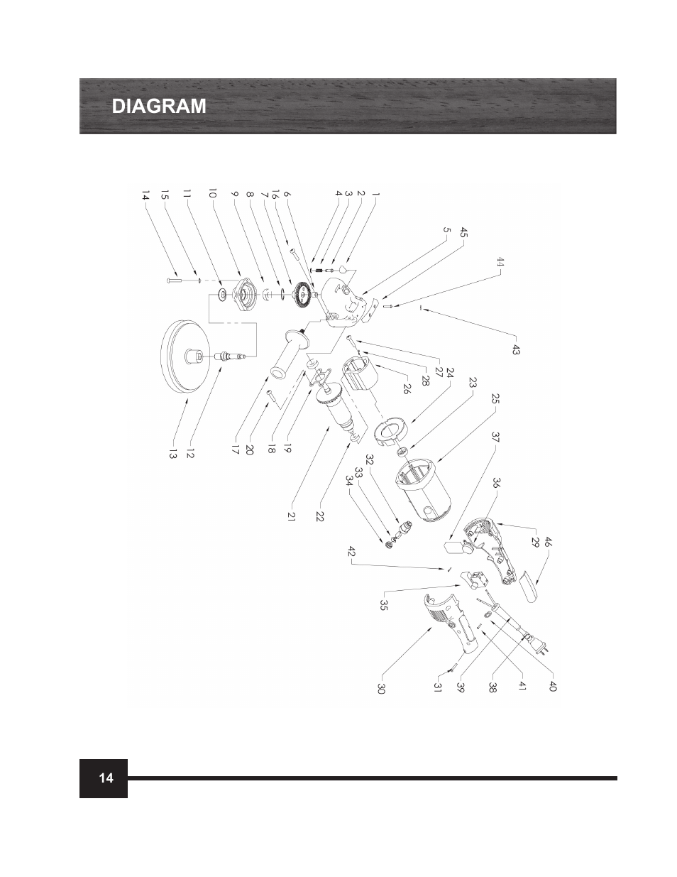 Diagram | WEN 946 7 Inch Variable Speed Polisher / Sander User Manual | Page 14 / 16