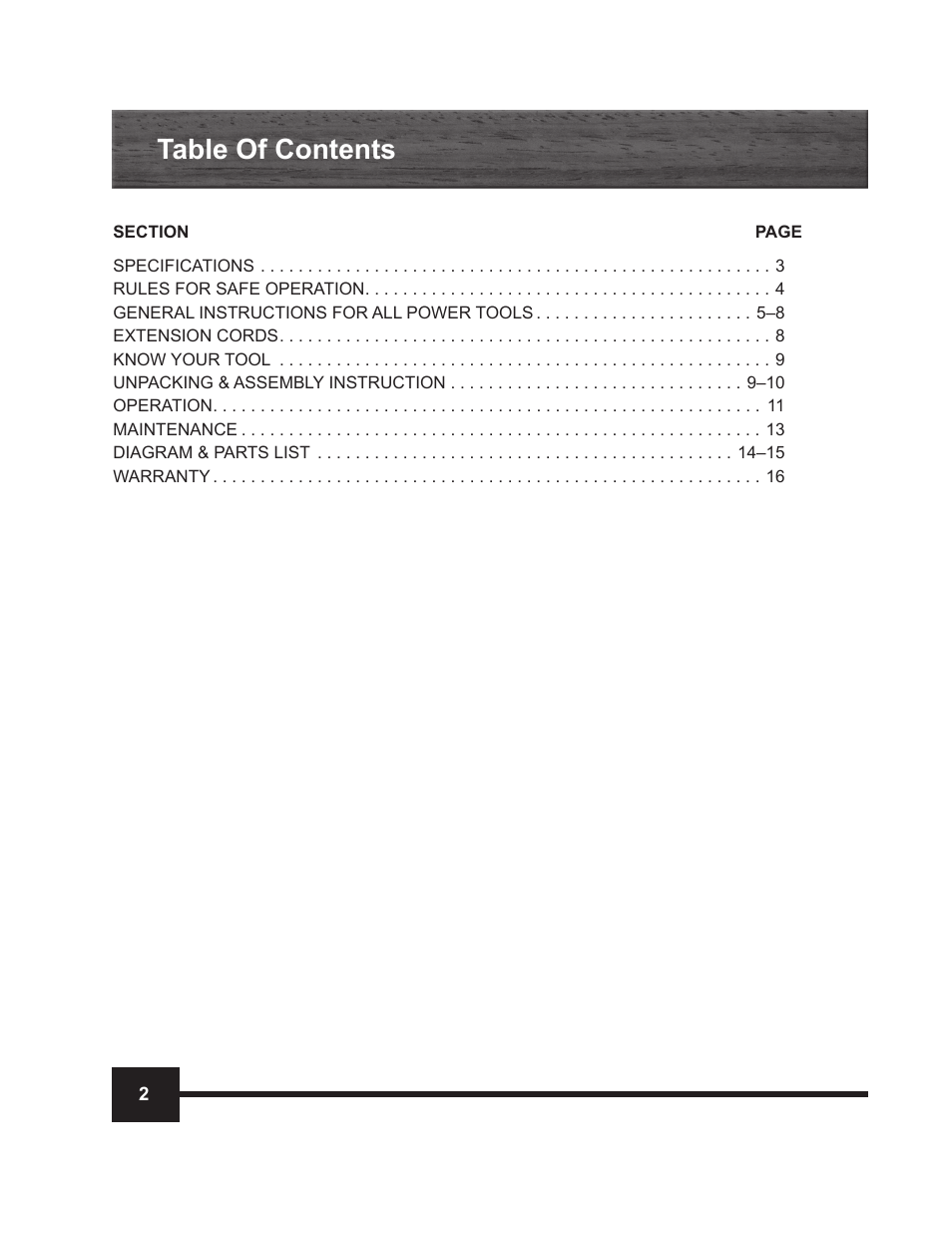 WEN 946 7 Inch Variable Speed Polisher / Sander User Manual | Page 2 / 16