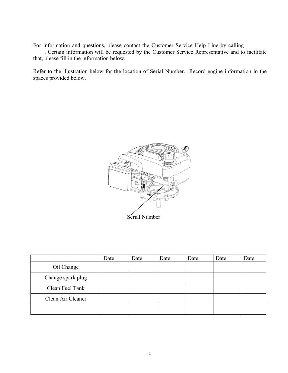 Item number, Engine serial number | WEN 56173 173 cc 6 HP OHV Vertical Shaft Gas Engine-CARB User Manual | Page 2 / 28