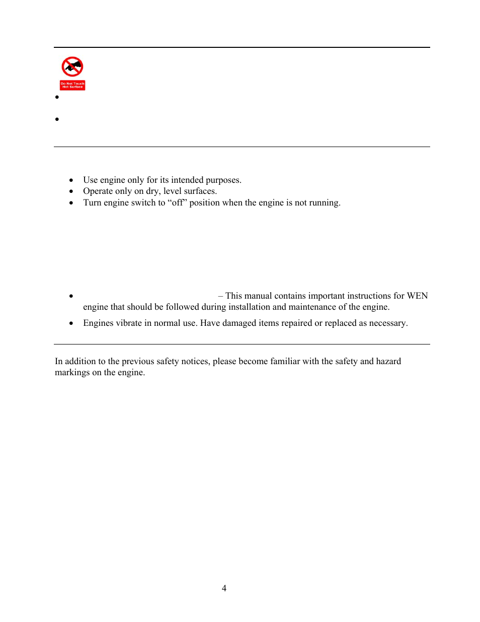 Important safety instructions, Warning | WEN 56173 173 cc 6 HP OHV Vertical Shaft Gas Engine-CARB User Manual | Page 7 / 28