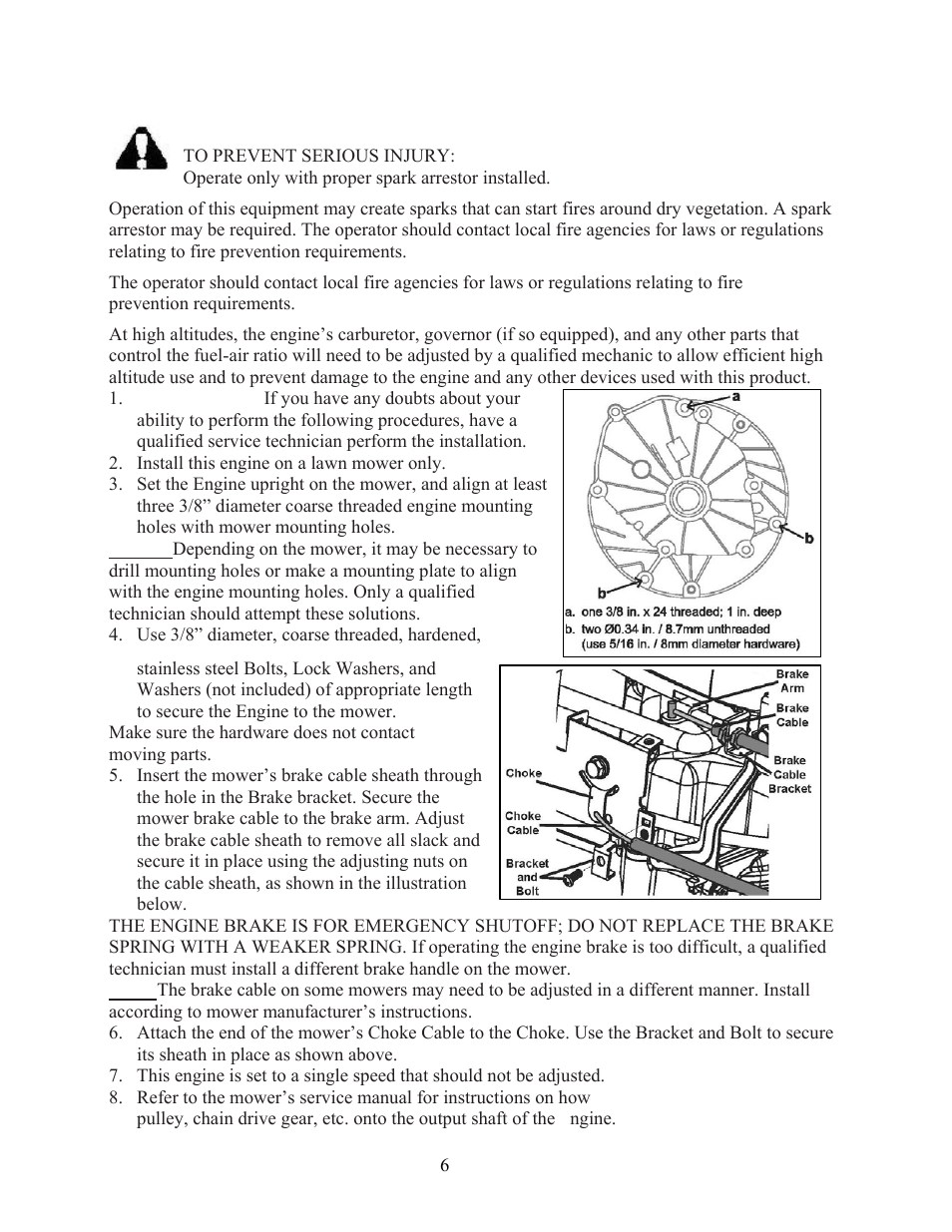 WEN 56173 173 cc 6 HP OHV Vertical Shaft Gas Engine-CARB User Manual | Page 9 / 28