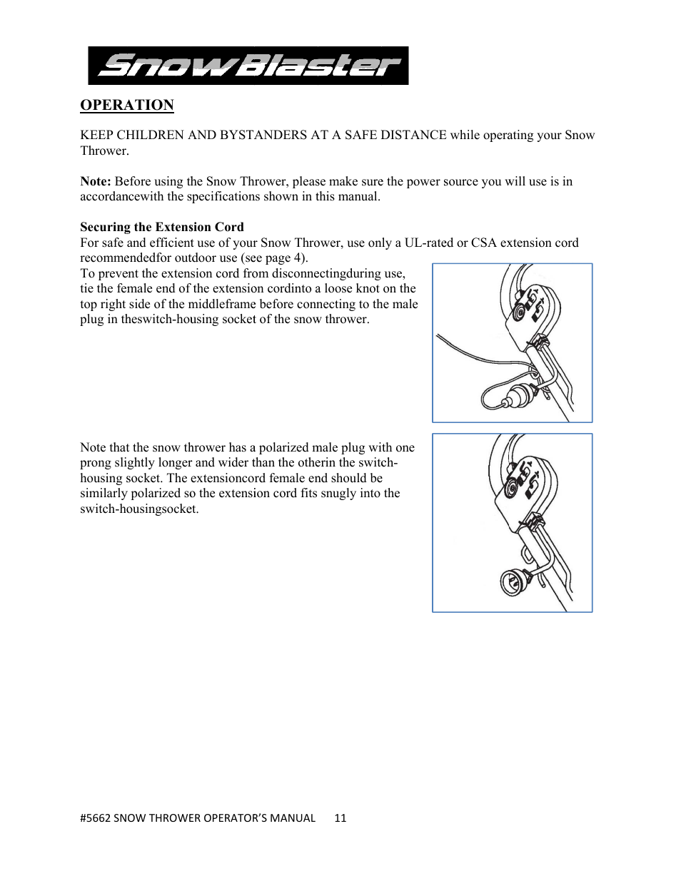 WEN 5662 13 A 18 inch Electric Snow Thrower User Manual | Page 11 / 19