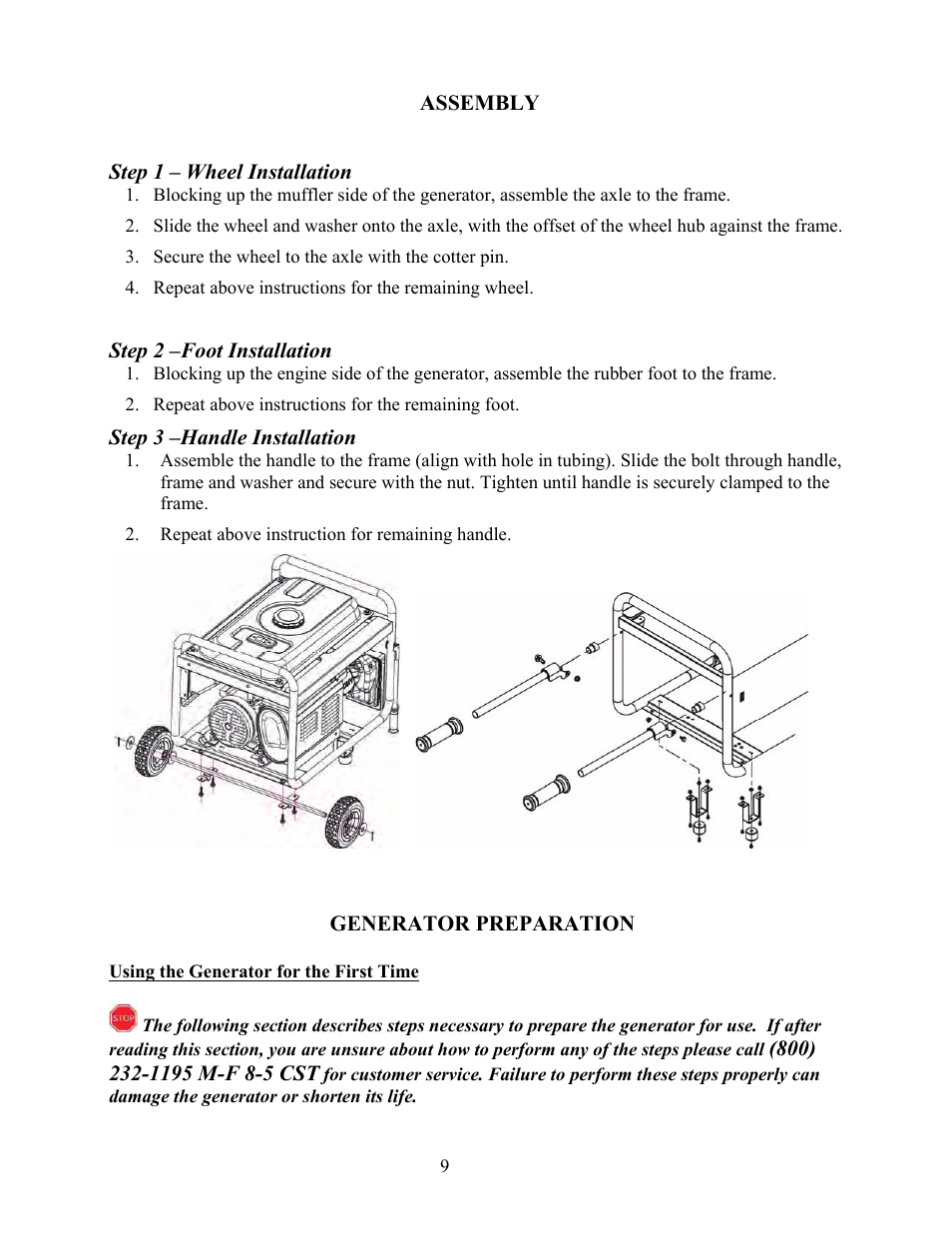 WEN 56405 Power Pro 4050 Watt User Manual | Page 13 / 40