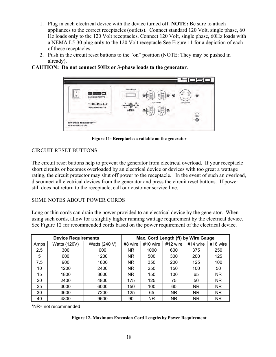 WEN 56405 Power Pro 4050 Watt User Manual | Page 22 / 40