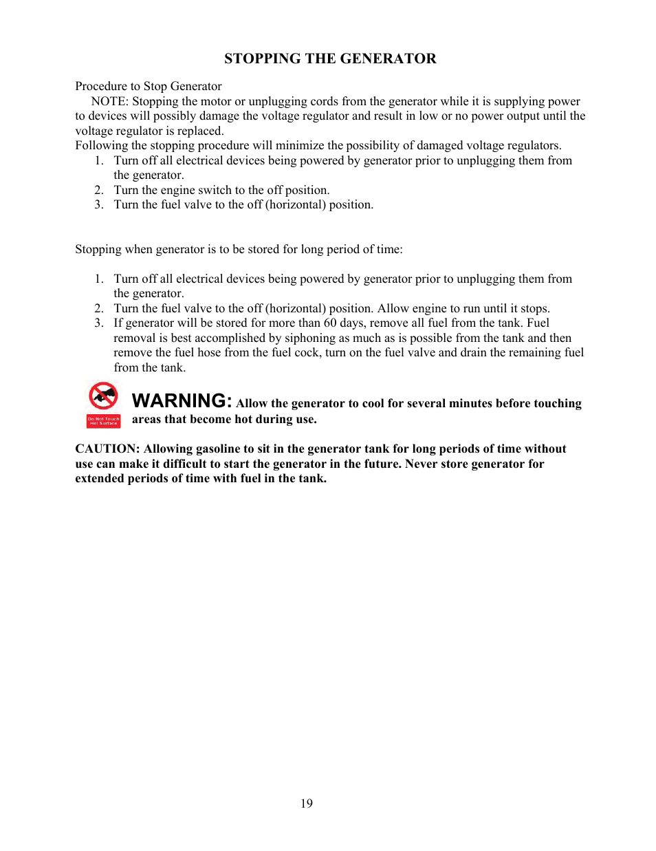 Warning | WEN 56405 Power Pro 4050 Watt User Manual | Page 23 / 40