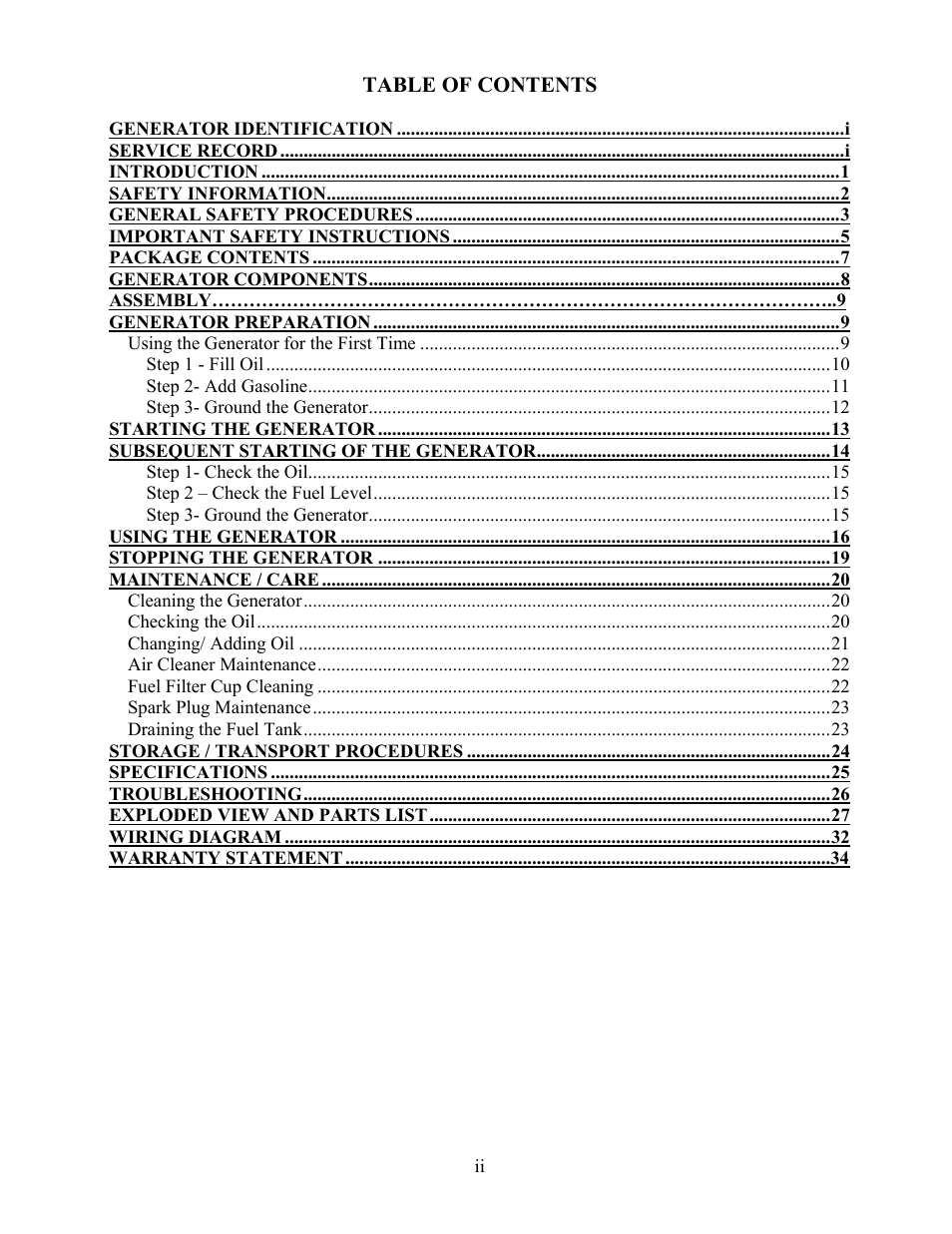 WEN 56405 Power Pro 4050 Watt User Manual | Page 4 / 40